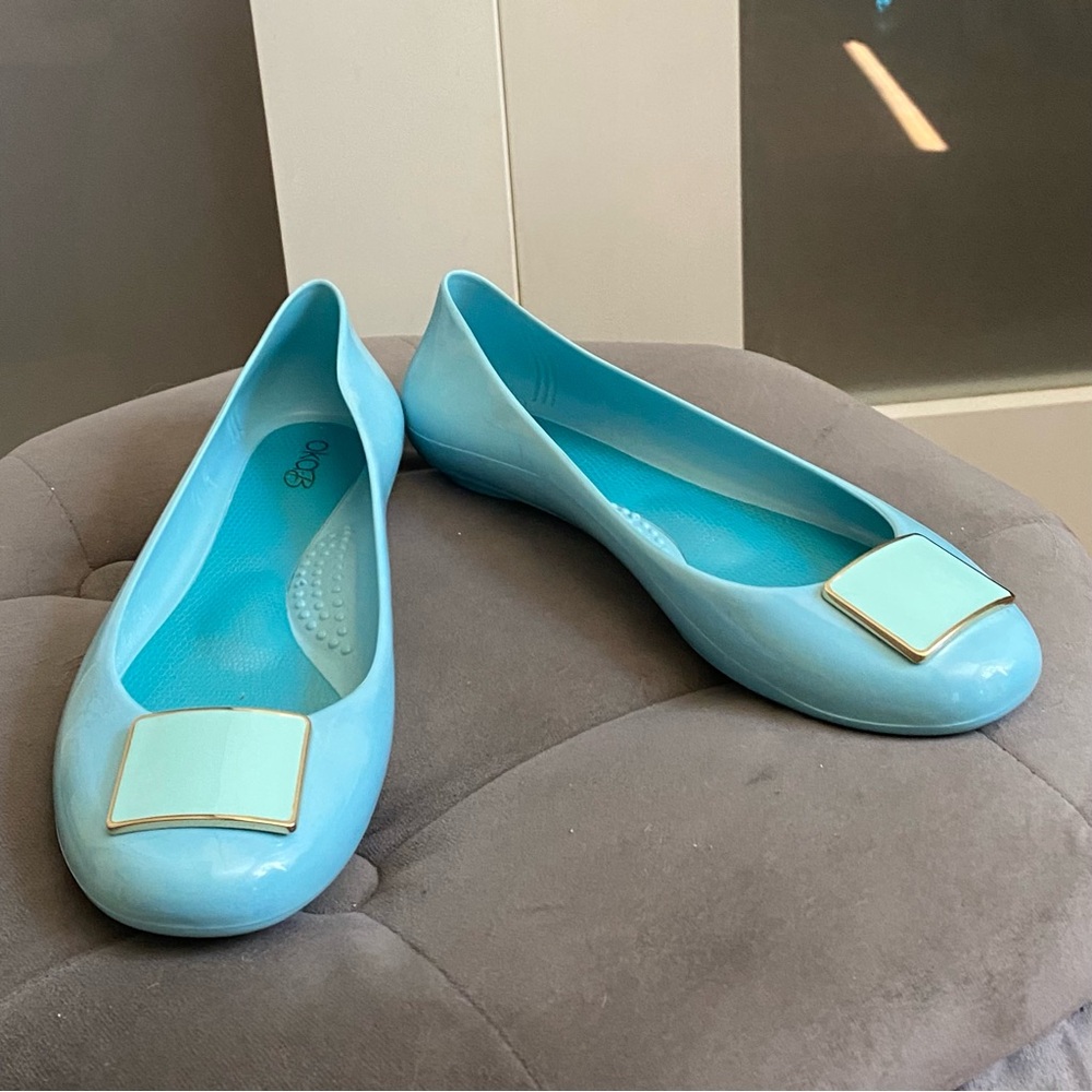 OKA b  Ballet Flat - aqua blue - size 6 - bio-based plastic - Picture 2 of 9